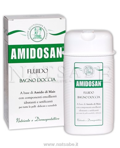 Farmacon - Amidosan Fluido bagno doccia - 300ml | Bagnoschiuma e shampodoccia |  Erboristeria Natsabe: vendita online | erbe officinali, tisane, integratori