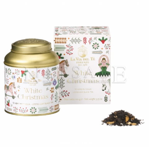 Snak - La Via del Tè - Tè Nero di Natale White Christmas - latta da 100g | Tè di Natale  |  Erboristeria Natsabe: vendita online | erbe officinali, tisane, integratori