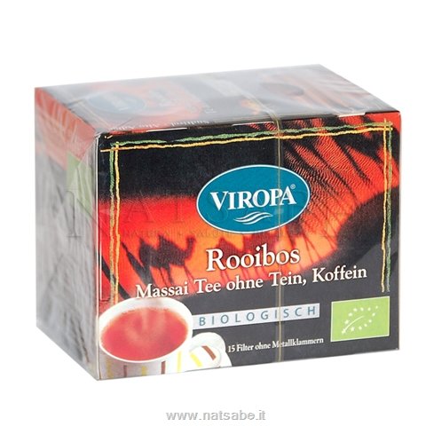 Viropa - Infuso di Tè Rosso Rooibos da agricoltura biologica - 15 filtri | Tisane filtro |  Erboristeria Natsabe: vendita online | erbe officinali, tisane, integratori