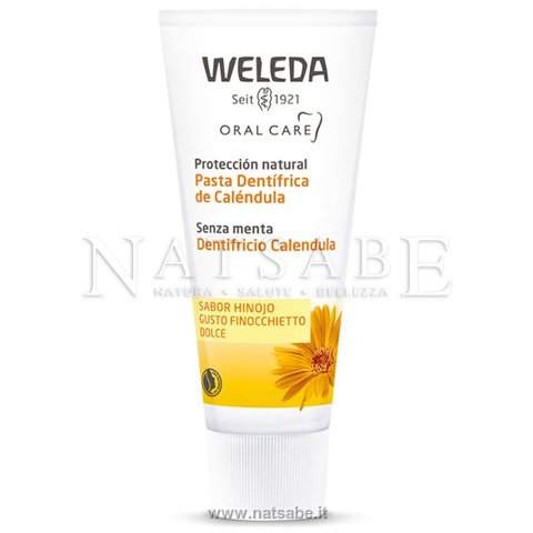 Weleda - Pasta Dentifricia alla Calendula senza mentolo - 75ml | Dentifrici |  Erboristeria Natsabe: vendita online | erbe officinali, tisane, integratori