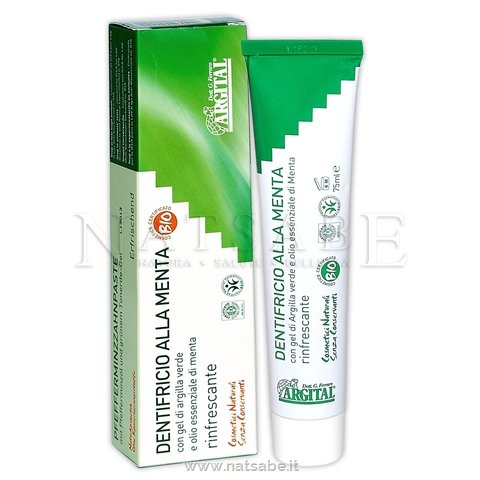 Argital - Toothpaste with green clay and peppermint - 75ml | Toothpastes | Erboristeria Natsabe: online selling