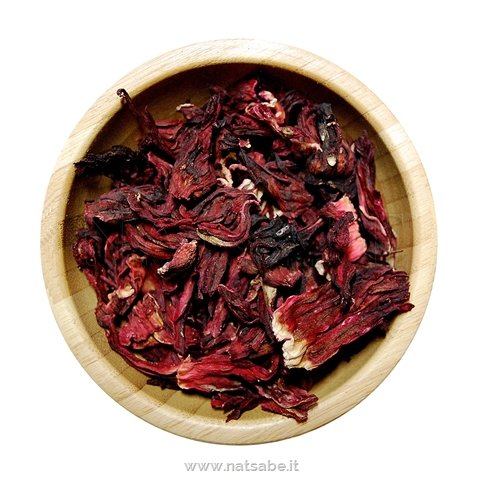 Erbamea - Herbs - Hibiscus (Karkadè) whole flowers - 100 g | Medicinal Herbs | Erboristeria Natsabe: online selling