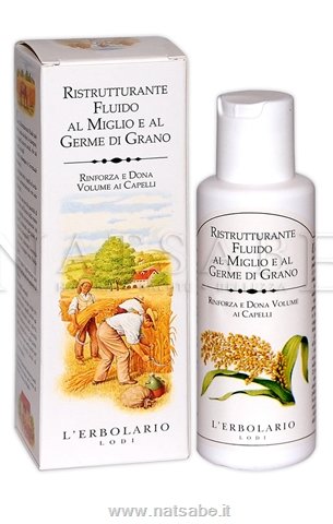 Erbolario - Ristrutturante Fluido per Capelli al Miglio e al Germe di Grano - 100ml | Maschere e balsami |  Erboristeria Natsabe: vendita online | erbe officinali, tisane, integratori