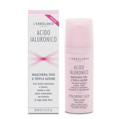 Acido Ialuronico Tripla Azione - Maschera Viso - 50 ml