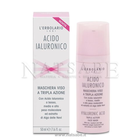 Erbolario - Triple Action Hyaluronic Acid - Face Mask - 50 ml | Visage Masks | Erboristeria Natsabe: online selling