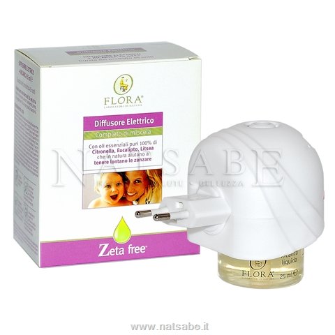 Flora - Mosquitoes - Zeta Free Electric Diffuser + Refill | Products against insects | Erboristeria Natsabe: online selling