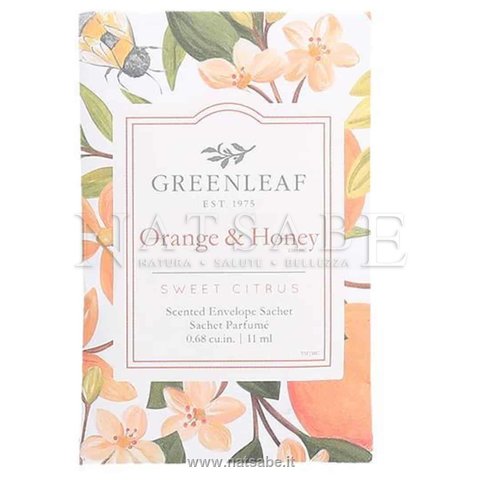 Greenleaf Inc. - Orange and Honey - Sacchetto Profumato per Cassetti | Sacchetti per armadi e profumabiancheria |  Erboristeria Natsabe: vendita online | erbe officinali, tisane, integratori