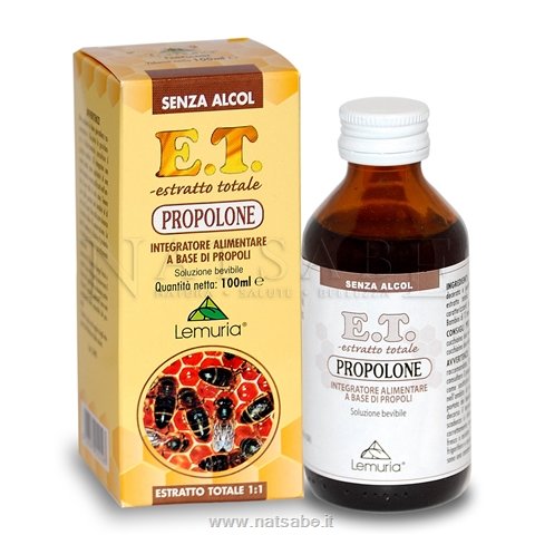 Lemuria - Total Extract of Propolis alcohol free - 100 ml | Respiratory tract well-being | Erboristeria Natsabe: online selling