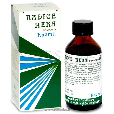 Raemil - Radice Nera composta - 100 ml | Fegato e Depurazione |  Erboristeria Natsabe: vendita online | erbe officinali, tisane, integratori