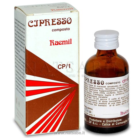 Raemil - Cypress composed - 25 ml | Blood Circulation and cellulite | Erboristeria Natsabe: online selling