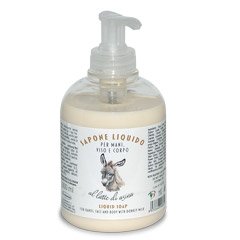 Linea al Latte di Asina . Sapone Liquido per mani, viso e corpo - 300 ml