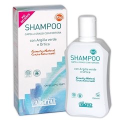 Shampoo with green clay and nettle for greasy hair and anti-dandruff  - 250ml