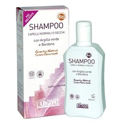 Shampoo with green clay and burdock for normal and dry hair - 250ml