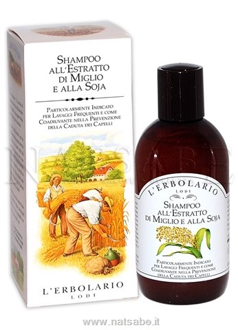 Erbolario - Shampoo with Extract of Millet and Soy - 200ml | Shampoo and Shower Gel | Erboristeria Natsabe: online selling