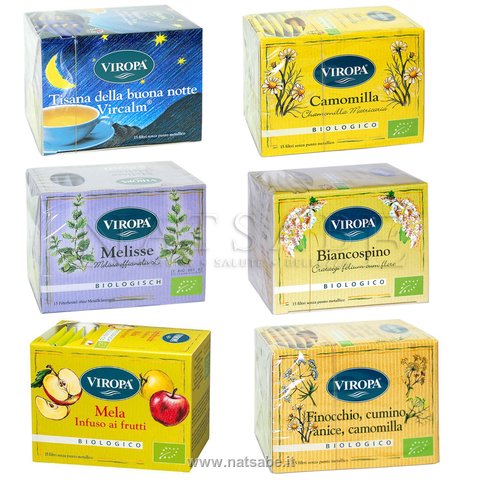 Viropa - Pacchetto Relax - 6 confezioni da 15 filtri | Tisane filtro |  Erboristeria Natsabe: vendita online | erbe officinali, tisane, integratori