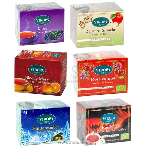 Viropa - Pacchetto Coccole - 6 confezioni da 15 filtri | Tisane filtro |  Erboristeria Natsabe: vendita online | erbe officinali, tisane, integratori