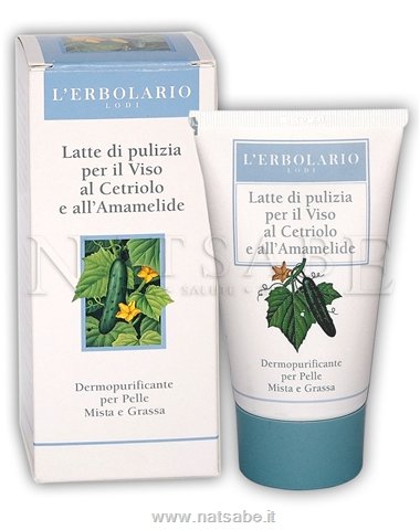 Erbolario - Face Cleansing Milk with Cucumber and Witch Hazel - 125ml | Makeup Removers and Cleanse | Erboristeria Natsabe: online selling