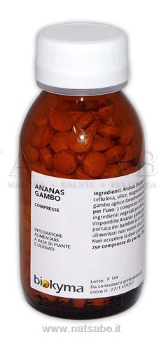 Biokyma - Ananas Gambo - 250 compresse da 400 mg | Tavolette e capsule |  Erboristeria Natsabe: vendita online | erbe officinali, tisane, integratori