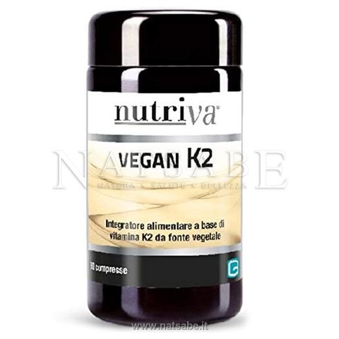 Giuriati Group - Nutriva - Vegan K2 - 30 compresse da 400 mg | Vitamine e Sali minerali |  Erboristeria Natsabe: vendita online | erbe officinali, tisane, integratori