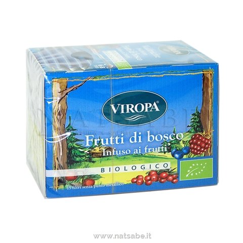 Viropa - Infuso ai Frutti di Bosco - Waldfruechte da agricoltura biologica - 15 filtri | Tisane filtro |  Erboristeria Natsabe: vendita online | erbe officinali, tisane, integratori