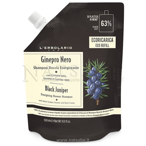 Erbolario - Ginepro Nero - Shampoo Doccia Energizzante - ecoricarica da 500 ml | Bagno e docciaschiuma |  Erboristeria Natsabe: vendita online | erbe officinali, tisane, integratori