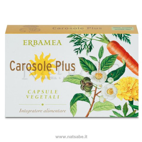 Erbamea - Carosole Plus - 24 capsule vegetali da 420 mg | Pelle e capelli |  Erboristeria Natsabe: vendita online | erbe officinali, tisane, integratori