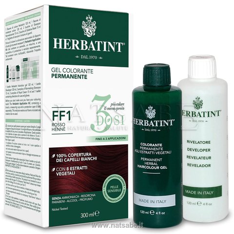 Bierba (Herbatint) - Tinte per capelli Herbatint FF1 Rosso Hennè - 300 ml | Tinte vegetali |  Erboristeria Natsabe: vendita online | erbe officinali, tisane, integratori