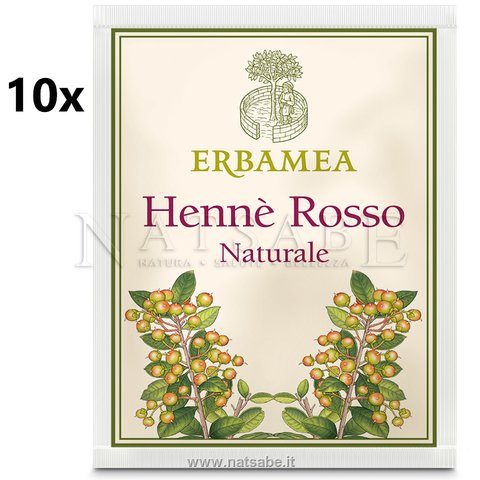 Erbamea - Hennè Naturale Rosso - 10 x 100 g | Hennè per capelli |  Erboristeria Natsabe: vendita online | erbe officinali, tisane, integratori