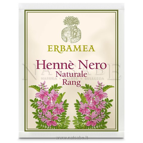 Erbamea - Henna Natural Black Rang - 100 g | Henna Powder for Hair | Erboristeria Natsabe: online selling