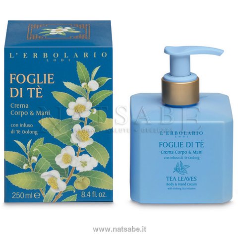 Erbolario - Foglie di Tè - Crema Corpo e Mani - 250 ml | Creme corpo |  Erboristeria Natsabe: vendita online | erbe officinali, tisane, integratori