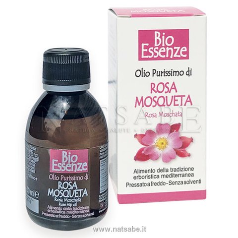 Bio Essenze - Olio Vegetale - Olio purissimo di Rosa Mosqueta - 50 ml | Oli per il Viso |  Erboristeria Natsabe: vendita online | erbe officinali, tisane, integratori