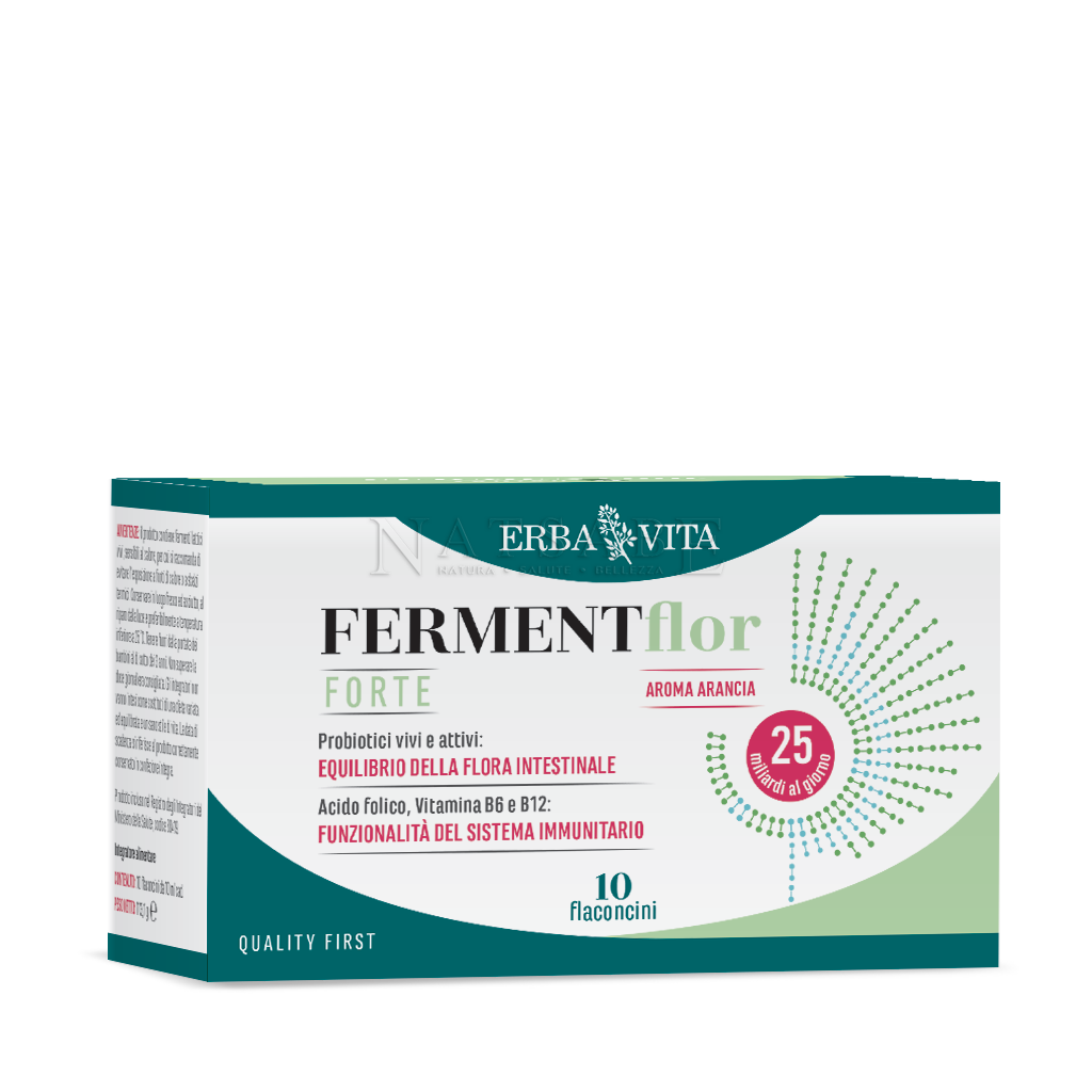 Erbavita - Fermenti lattici - Fermentflor Junior - 10 flaconcini da 10 ml | Fermenti lattici |  Erboristeria Natsabe: vendita online | erbe officinali, tisane, integratori