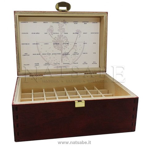 Healingherbs - Cofanetto in Legno per Fiori di Bach | Kit Completo Fiori di Bach |  Erboristeria Natsabe: vendita online | erbe officinali, tisane, integratori