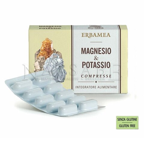 Erbamea - Magnesium and Potassium - 24 tablets 1200 mg each | Vitamins and Minerals | Erboristeria Natsabe: online selling