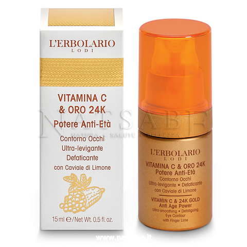 Erbolario - Vitamin C & Gold 24K - Ultra smoothing Eye Contour -15 ml | Eye Contour | Erboristeria Natsabe: online selling