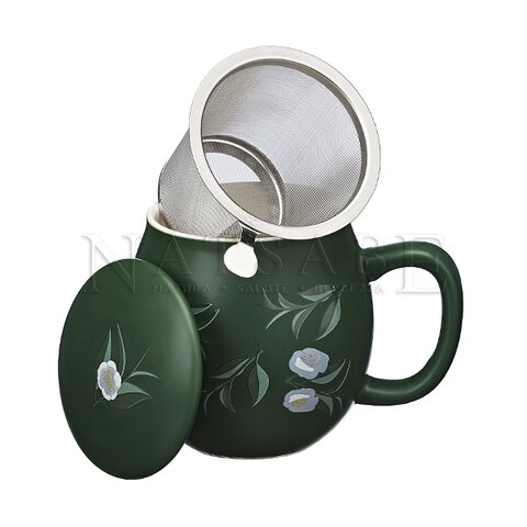 Snak - La Via del Tè - Tea infuser deep green with camelia | Tea Cups | Erboristeria Natsabe: online selling