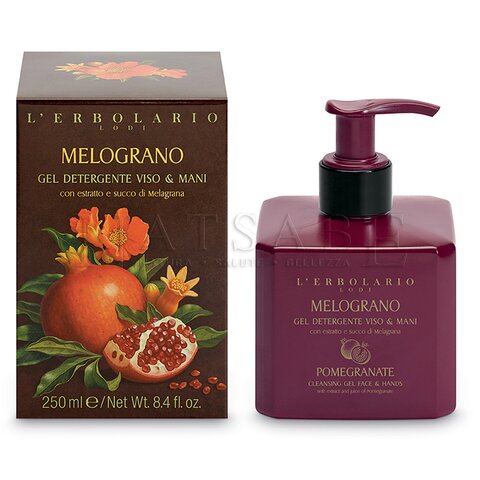 Erbolario - Melograno - Gel Detergente Viso e Mani - 250 ml | Sapone liquido |  Erboristeria Natsabe: vendita online | erbe officinali, tisane, integratori