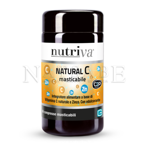 Giuriati Group - Nutriva - Vitamin C - Chewable Natural C 250 mg - 60 tablet 1100 mg each | Immunitary Defense | Erboristeria Natsabe: online selling