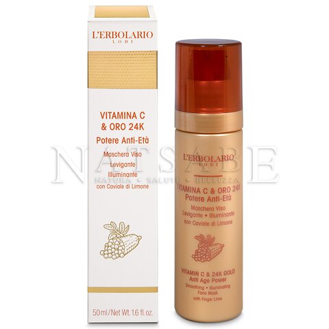 Erbolario - Vitamin C & Gold - Smoothing Illuminating Face Mask - 50 ml | Visage Masks | Erboristeria Natsabe: online selling