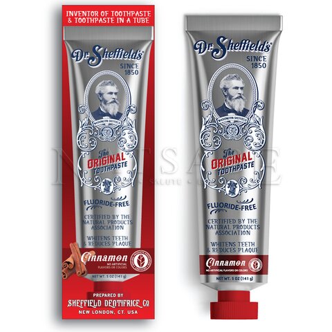 Dr.Sheffield's - Extra Whitening Toothpaste fluoride free with Cinnamon - 88 ml | Toothpastes | Erboristeria Natsabe: online selling