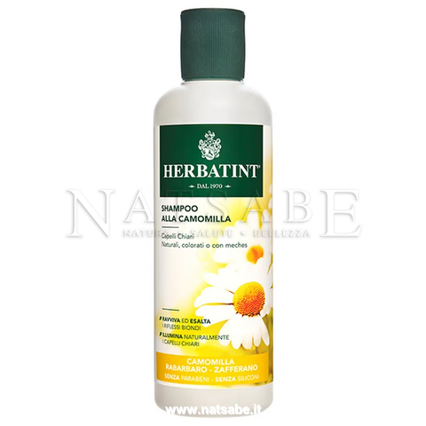 Bierba (Herbatint) - Shampoo Illuminante per capelli chiari alla Camomilla - 260 ml | Shampoo e Shampoodoccia |  Erboristeria Natsabe: vendita online | erbe officinali, tisane, integratori