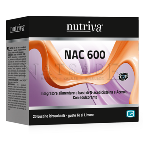 Giuriati Group - Nutriva - NAC 600 - Nutritional supplement of N-acetilcisteina - 20 sachet 3 g each |  | Erboristeria Natsabe: online selling