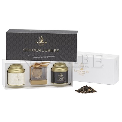 Snak - La Via del Tè - Confezione Regalo Golden Jubilee Nero - tè in lattina + infusore in acciaio | Confezioni Regalo |  Erboristeria Natsabe: vendita online | erbe officinali, tisane, integratori