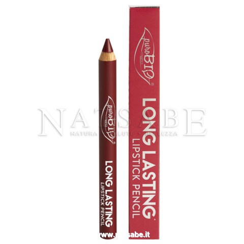 PuroBIO Cosmetics - Long Lasting Lipstick Pencil 014L Rosso Fragola | Lips - Lip Gloss and Lip Pencil | Erboristeria Natsabe: online selling