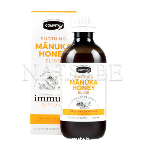 Comvita - Miele di Manuka - Elisir con Miele di Manuka UMF®10+ e Propoli - 200ml | Miele di Manuka Elisir |  Erboristeria Natsabe: vendita online | erbe officinali, tisane, integratori