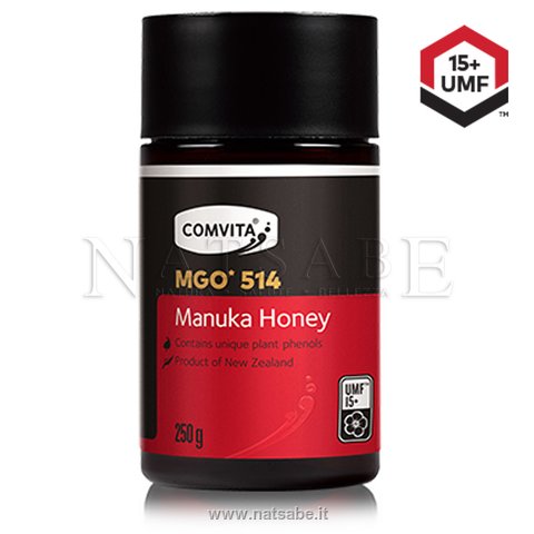 Comvita - Miele di Manuka - Manuka Honey UMF®15 (MGO 514) +  - 250 g | Miele di Manuka UMF |  Erboristeria Natsabe: vendita online | erbe officinali, tisane, integratori