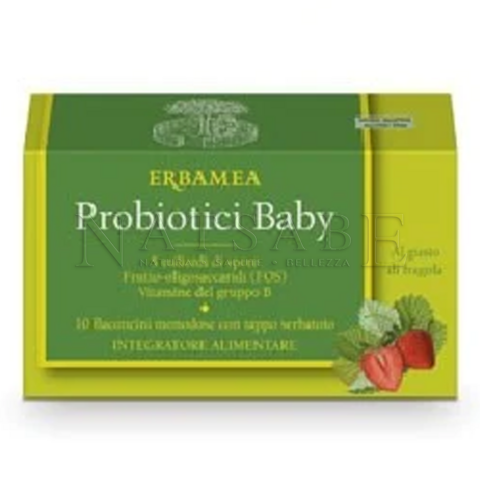 Erbamea - Fermenti Lattici Probiotici Baby - 10 flaconcini monodose da 10 ml | Fermenti lattici |  Erboristeria Natsabe: vendita online | erbe officinali, tisane, integratori