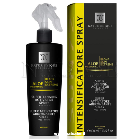 Natur Unique - Black Skin Extreme - Super Attivatore Abbronzante Spray - 400 ml | Intensificatori di abbronzatura |  Erboristeria Natsabe: vendita online | erbe officinali, tisane, integratori