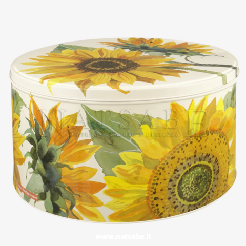 Elite Tins UK - Lattina Rotonda Girasoli | Lattine vuote  |  Erboristeria Natsabe: vendita online | erbe officinali, tisane, integratori