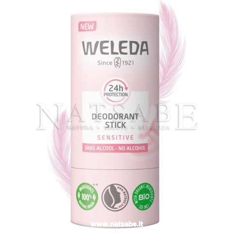 Weleda - Deodorante Stick Sensitive - 50 g | Deodoranti donna uomo |  Erboristeria Natsabe: vendita online | erbe officinali, tisane, integratori